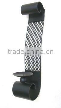 Metal wall candle holder