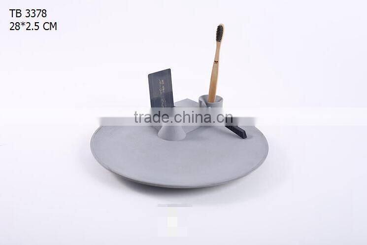 Cement market bathroom storage box / name card / toothbrush holder
