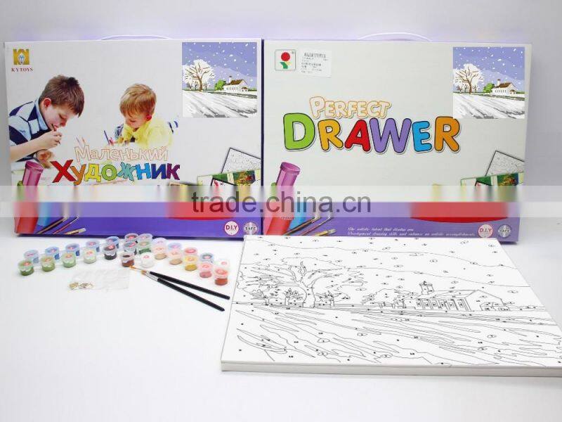 Digital oil painting toy New painting toys whale water canvas toy for sale