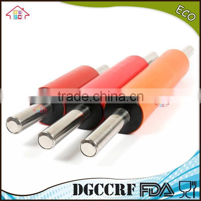 NBRSC Happy Pastry Chef Non-Stick Silicone Rolling Pin with metal Handles