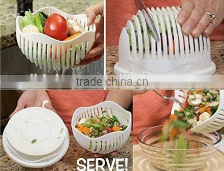 2017New desigh Multifunctionkitchen tool plastic salad cutter bowl salad maker original factory