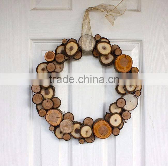 New Design!!! Christmas Natural Wooden Slice Decorated Wreaths, Outdoor Christmas Decoration, Chirstmas Hanging Wall