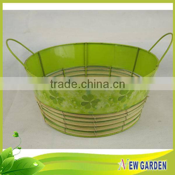 Functional Low Price Excellent Design Rattan And Metal Flower Pots Plastic Liners