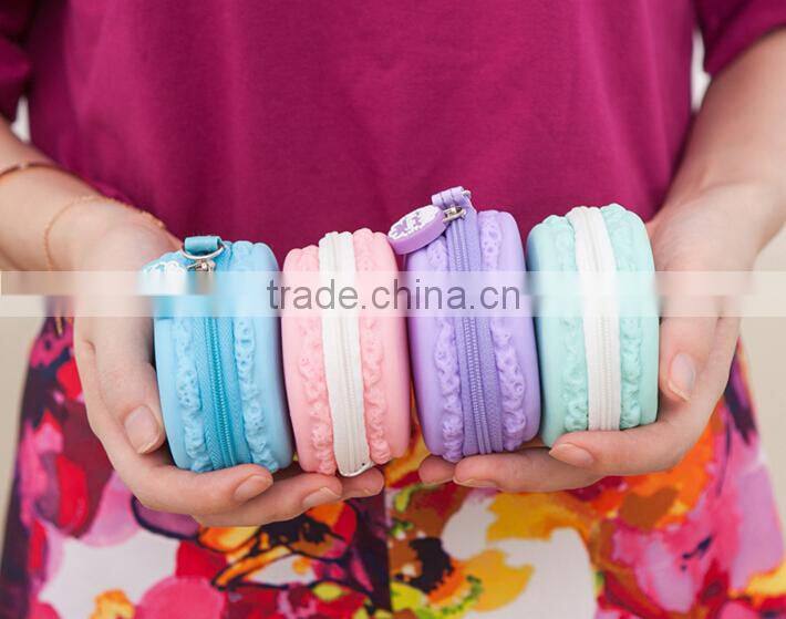 2015silicone Macaron wallet Hot-selling fashionable silicone money pouch and silicon wallet