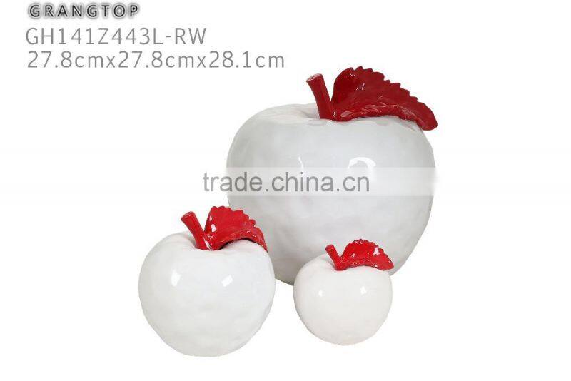 2015Fashion Ceramic apple family Decoration