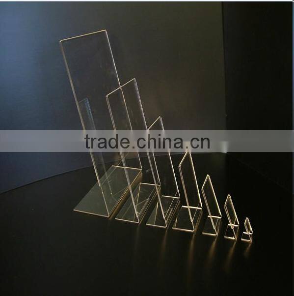 restaurant/hotel/bar clear acrylic creative menu holders