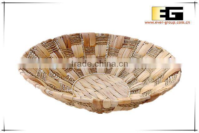Round Natural Waterhyacinth Grass Tray