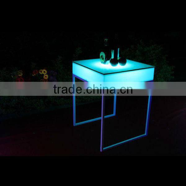 outdoor and garend square shape led leisure coffee table