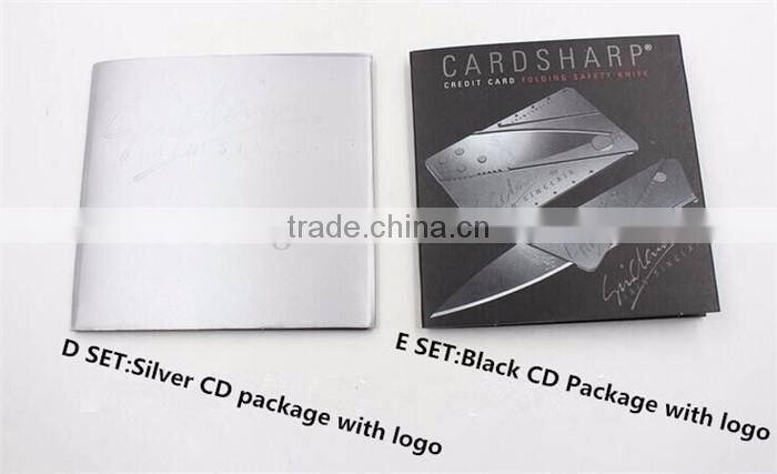 Special gift for men six color stainless steel with metal handle portable survival blade wallet foldable credit card knife