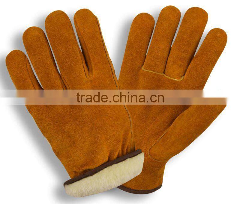 Cow grain leather winter gloves with CE certificateJRW03