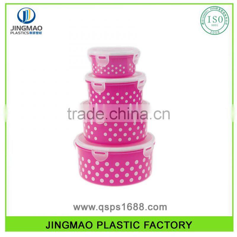 5 Set Plastic Round Shaped Storage Container Set