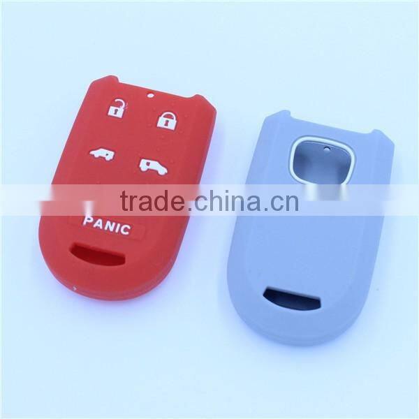 silicone rubber car key cover shell case for honda 5 buttons