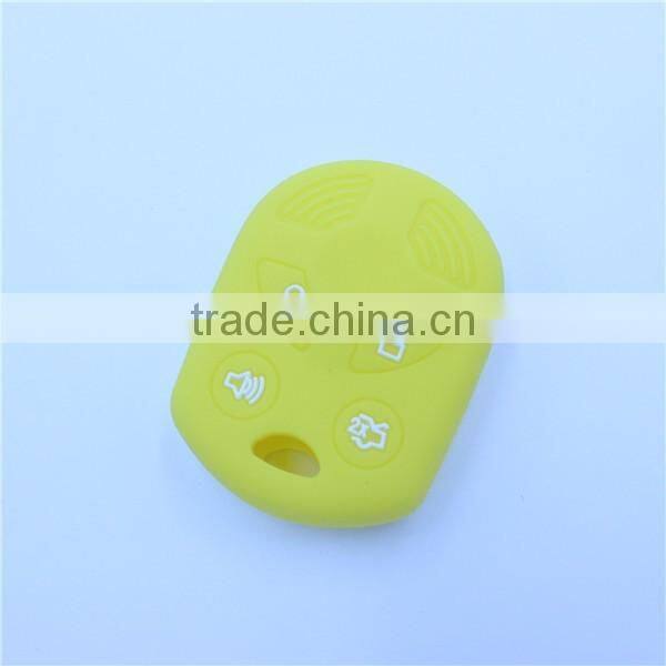 In Stock silicone car key cover shell for ford 4 buttons