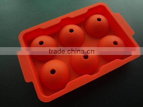 6 cubes 45mm silicone Whisky ice balls tray