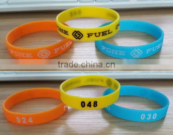eco-friendly inkfilled raise money silicone band