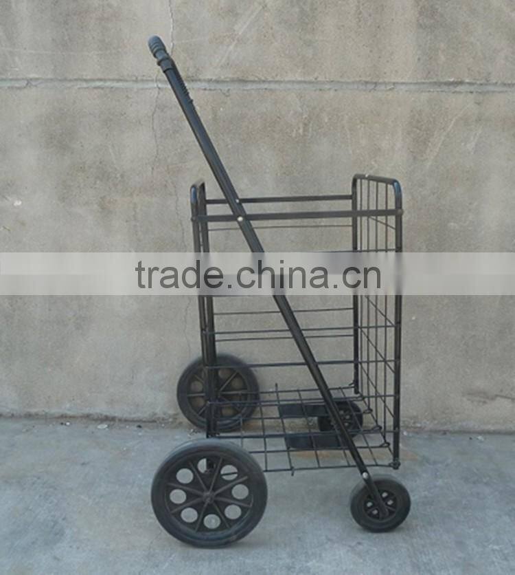 foldable shopping trolley for wholesale hand trolley with mesh basket