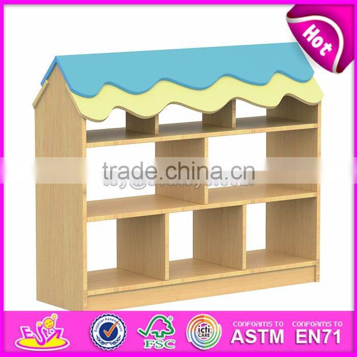 Handmade multi-function kindergarten children furniture wooden toy storage ideas W08C179