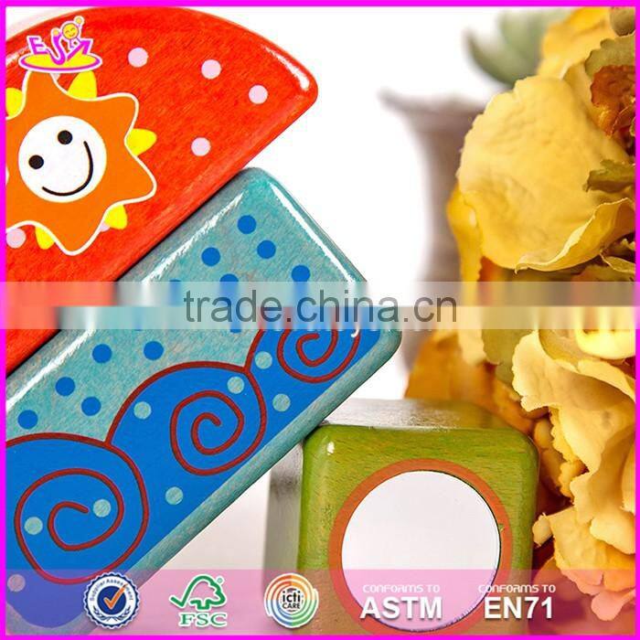 2017 New design best preschool building blocks wooden brick toys for kids W13A136