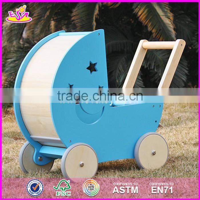 2017 New design safety outdoor toddlers wooden push walker W16E074
