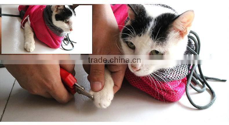 Zipper Mesh Pocket Clean Cat Bath Cage Pet Cat Clean Bag