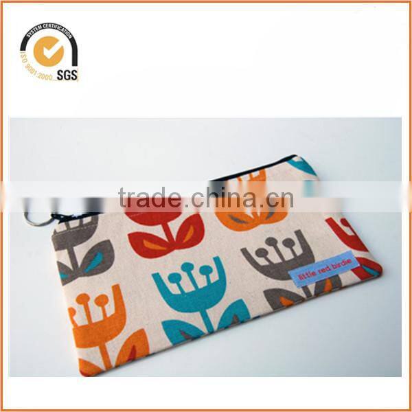 Purple Brushed Twill Colorblock Mustard Yellow Leather Circles Zipper Pouch Clutch By Chiqun Dongguan CQ-H02009