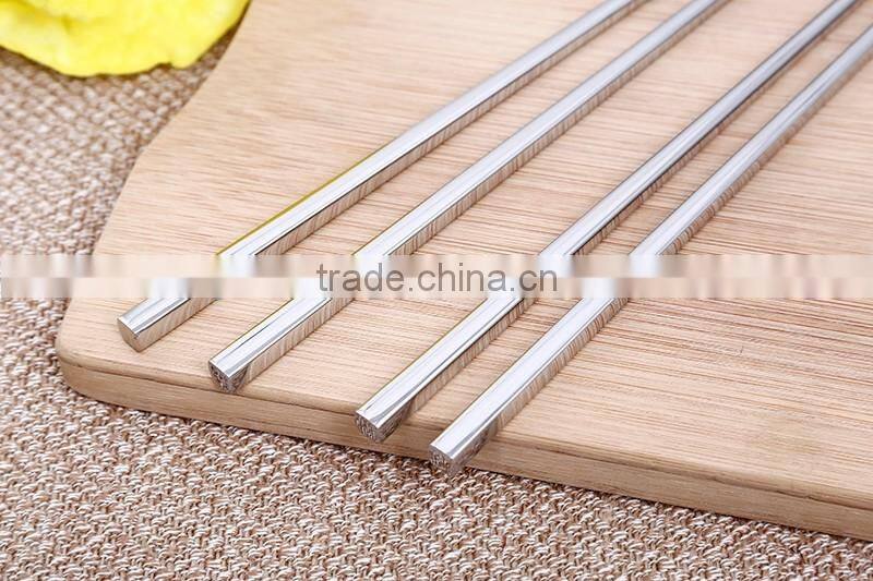 China Sale square Chopsticks New Stainless steel chopsticks