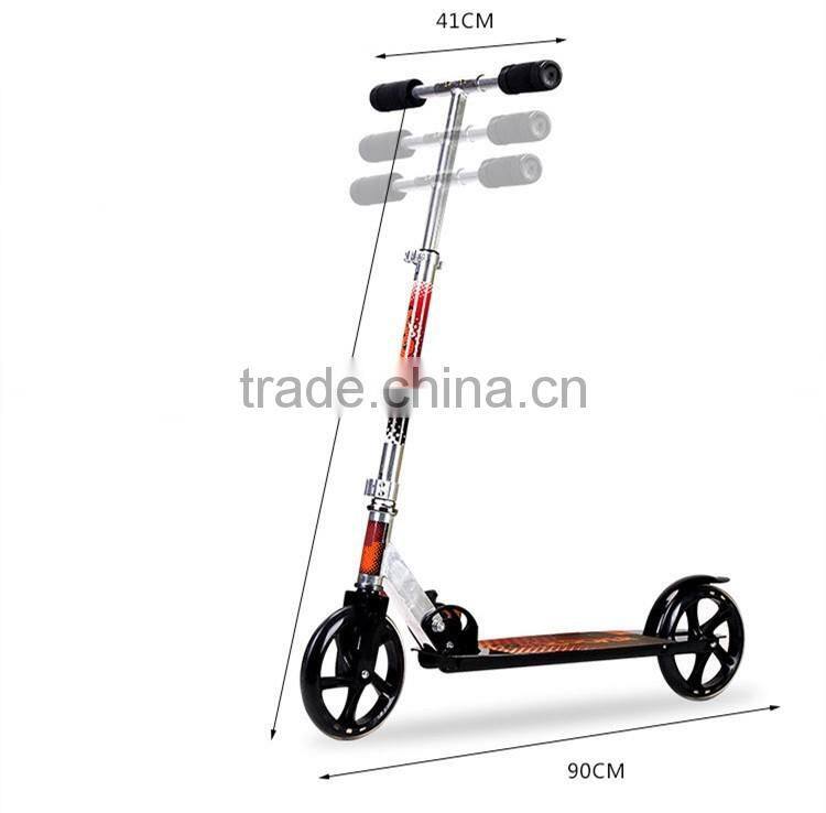 hot sale adult freestyle kick folding scooter with 2 PU wheels