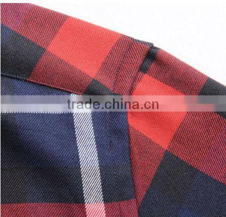 2104 new style men's spring or fall twill plaids casual shirt