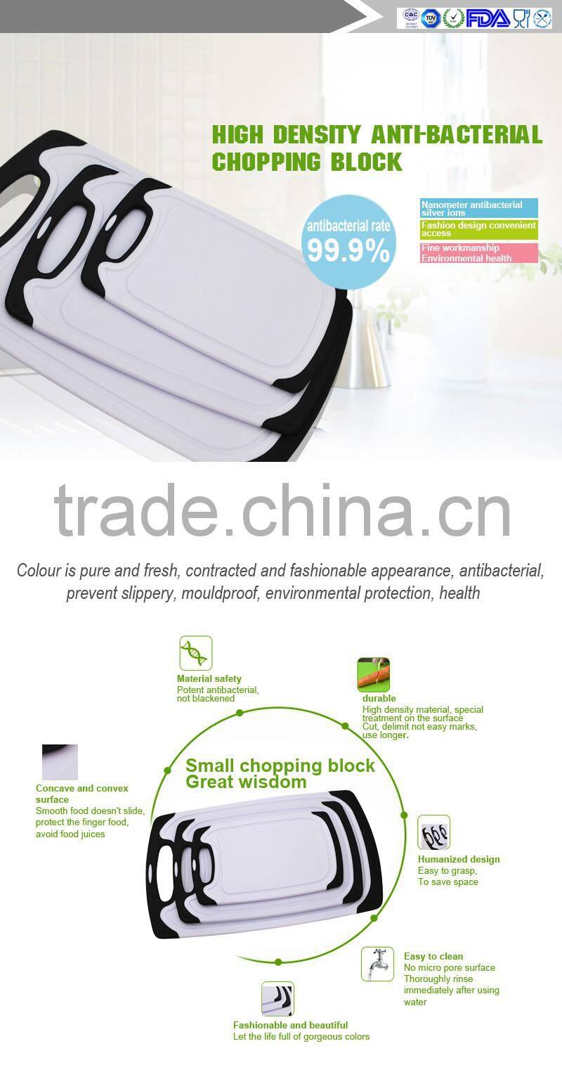 hot selling antimicrobial non slip flexible pp chopping board cutting board set