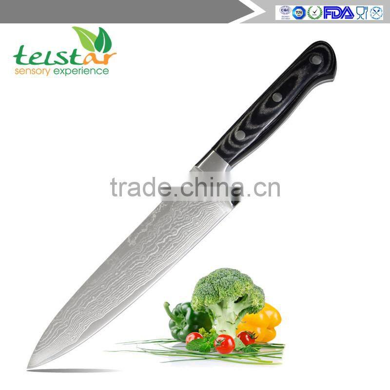 Japanese VG10 Damascus Knive 8" Chef Knife QING Brand 67 Layers Of Damascus Steel Kitchen Knives Cooking Tools Micarta Handle