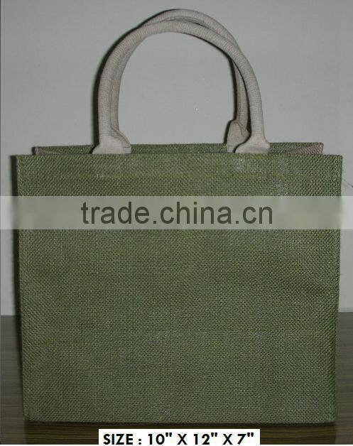 Jute bag with attractive handle ideal for shopping