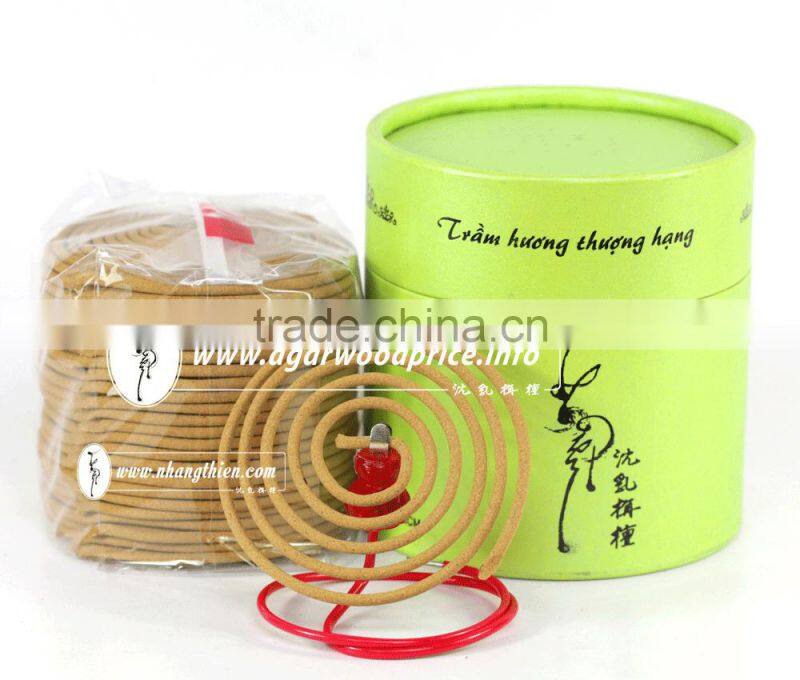 Agarwood incense coils - When burning, it has a sweet and mild scent