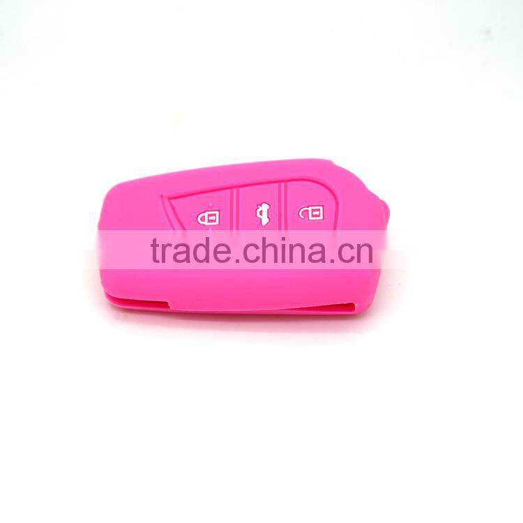 High quality 3 buttons remote key case silicone car key cover for Toyota Corolla Vios RAV4