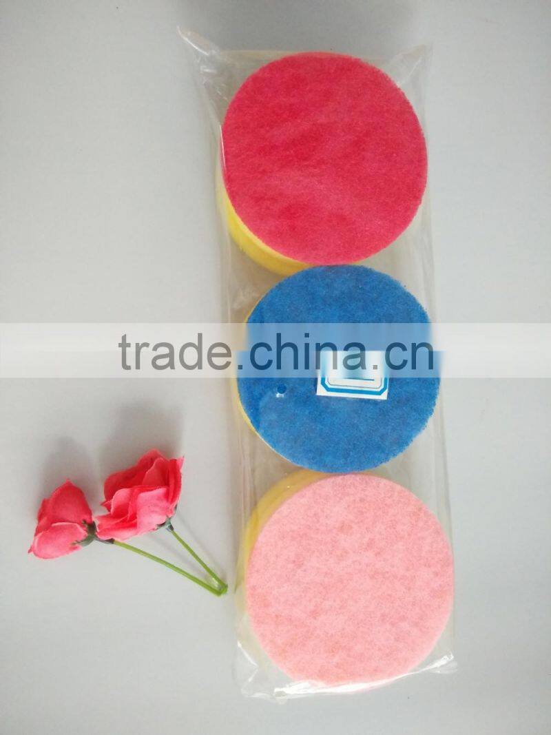 China factory good quality colorful round scouring sponge pad