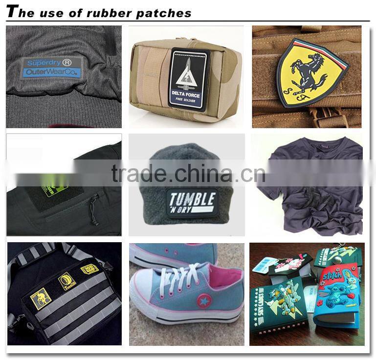 Hangzhou customized rubber labels for hand bags