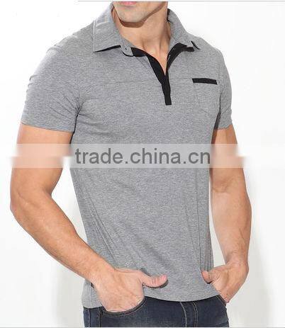 Fashion body slim fit men's polo shirt , hot selling OEM black men polo shirts