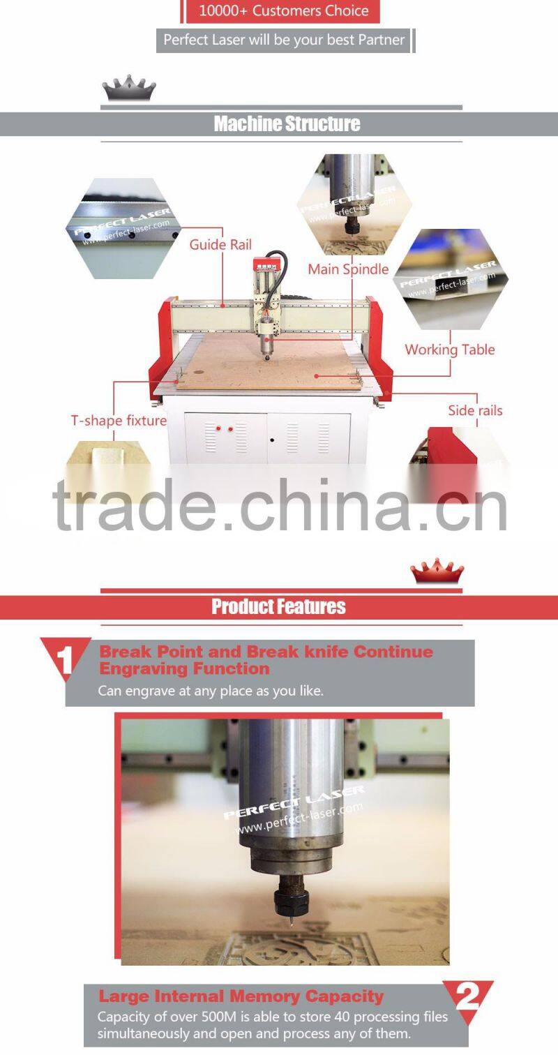 Perfect Laser PEM-1325 2.2kw 3kw 4.5kw Advertising CNC Router Engraver with Best Price