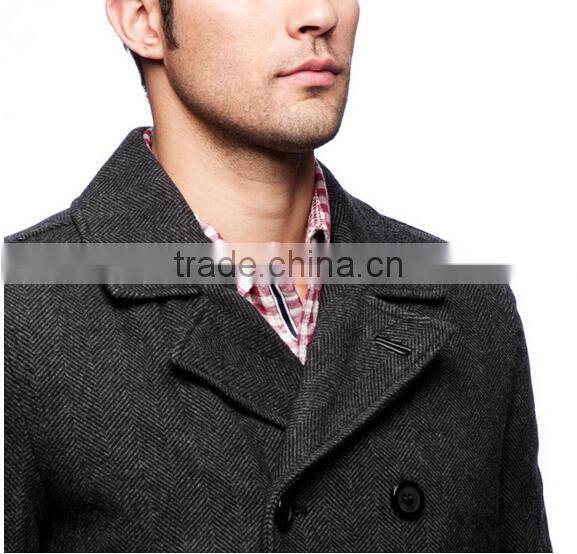 Black Men's Classic Wool Peacoat