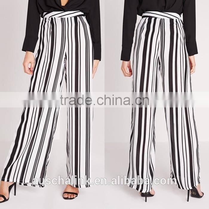 elegant design custom vertical stripe pants OEM service
