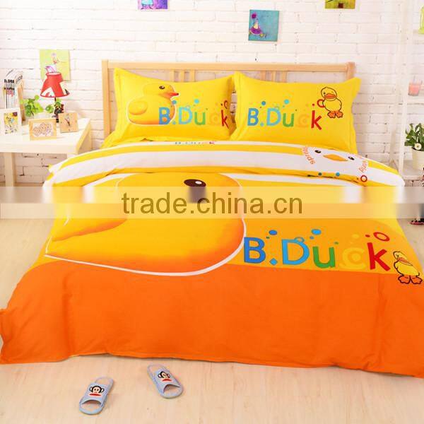 Big yellow duck printed 100% Cotton for baby bedding set