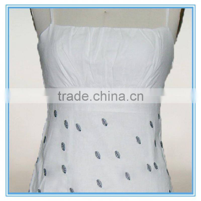 Ladies Spaghetti Strap South Cotton Dress Material Sleeveless Dress