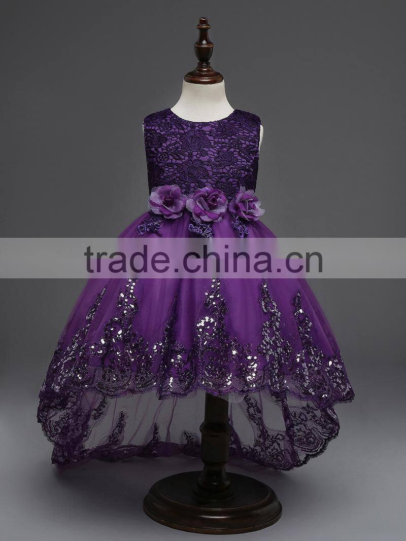 Customize frock design for baby girl 2017 Summer & Autumn kids baby girl dress colorful puffy flower dress children clothes