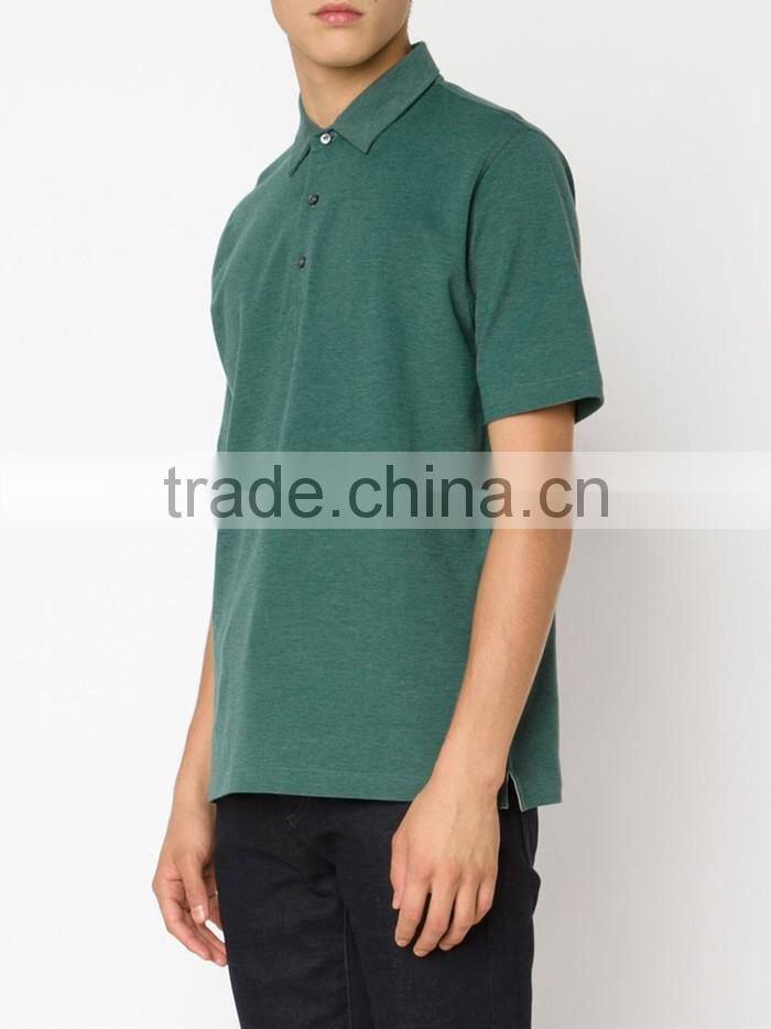 Emerald green cotton classic high quality polo shirt for men