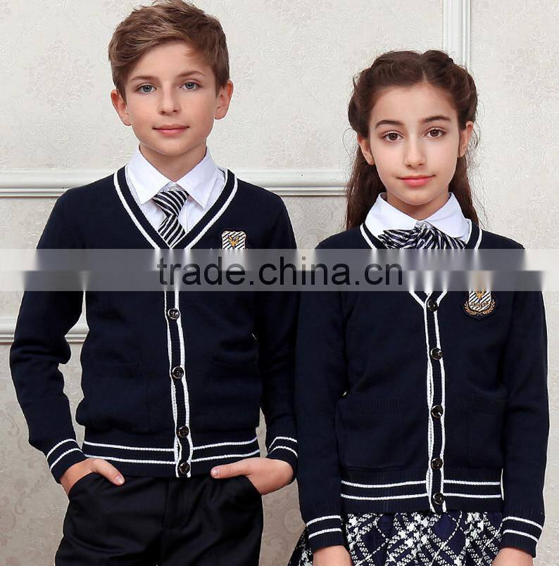 Noble temperament latest design school uniform sweater design