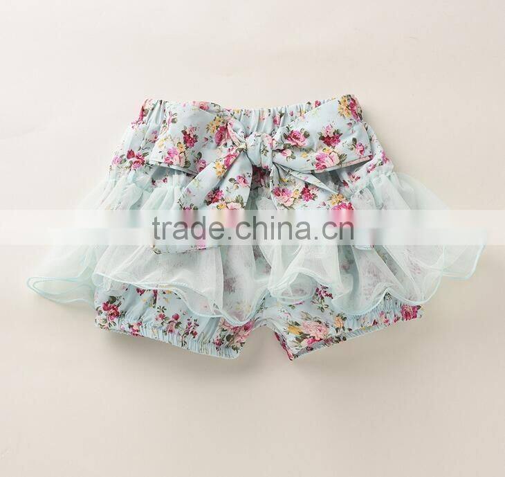 Boutique girls clothing icing shorts bloomers plain pink chiffon baby kids girls bloomers