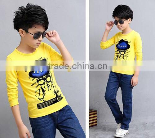 new style new design good quality China alibaba print long sleeve t-shirt for kids