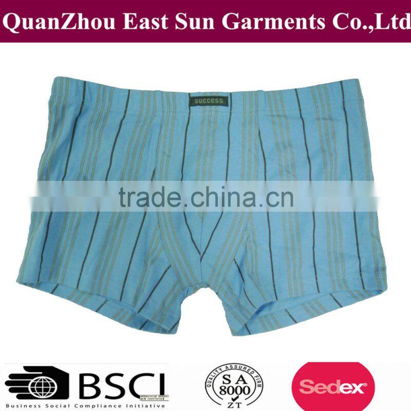 yarn dyed cotton stripe men's underwear boxer