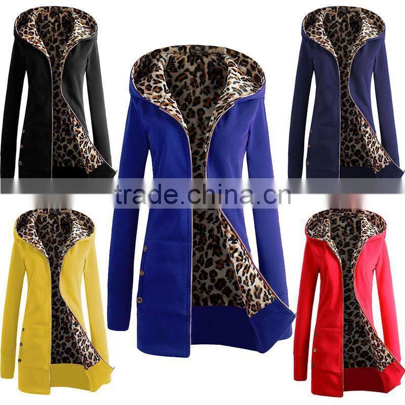 wholesale design casual and fashion ladies long hoodie coat winter dress
