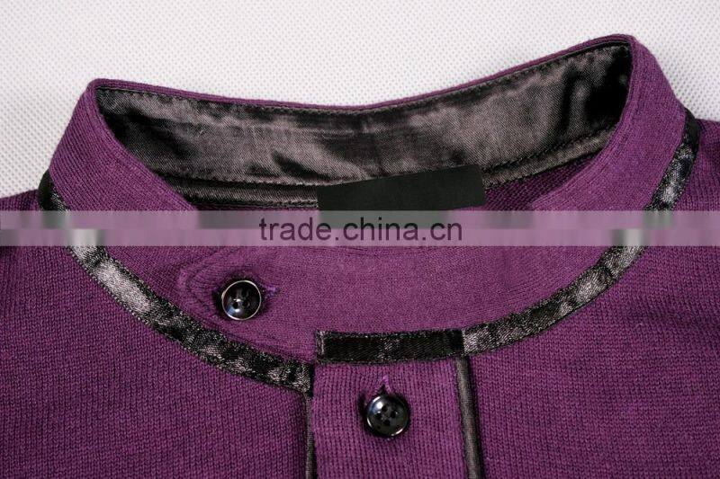 Purple Warm Mens Turtleneck Sweater