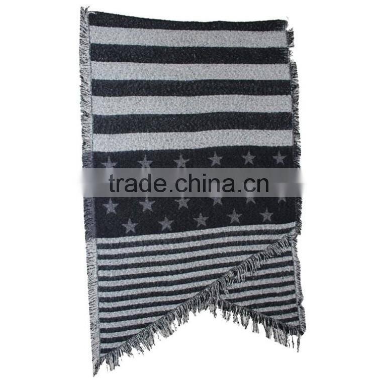 Fashion EU Stars and Stripes Winter Women Scarf and Shawl 2017